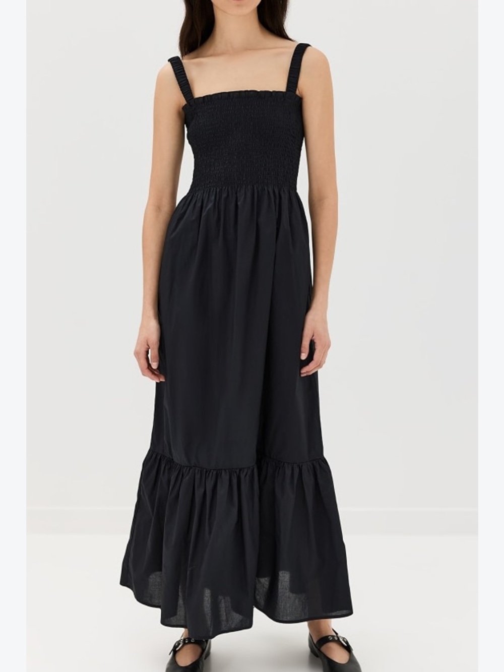 Hill House The Anjuli Nap Dress solid black size M NWT
